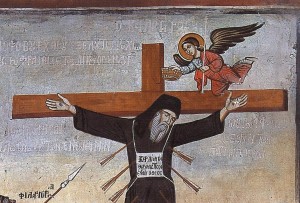 crucified monk